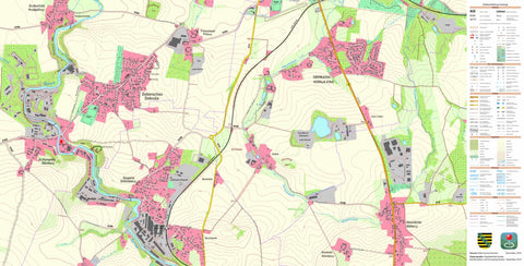 Staatsbetrieb Geobasisinformation und Vermessung Sachsen Oberkaina, Bautzen, Stadt (1:10,000 scale) digital map
