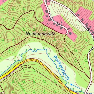 Staatsbetrieb Geobasisinformation und Vermessung Sachsen Obernaundorf, Rabenau, Stadt (1:10,000 scale) digital map
