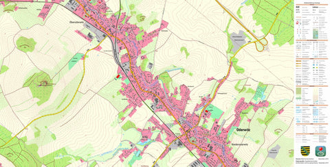Staatsbetrieb Geobasisinformation und Vermessung Sachsen Oberoderwitz, Oderwitz (1:10,000 scale) digital map