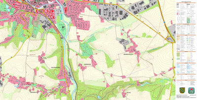 Staatsbetrieb Geobasisinformation und Vermessung Sachsen Oberranschütz, Döbeln, Stadt (1:10,000 scale) digital map