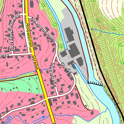 Staatsbetrieb Geobasisinformation und Vermessung Sachsen Oberranschütz, Döbeln, Stadt (1:10,000 scale) digital map
