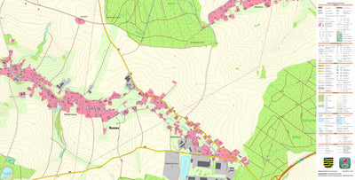 Staatsbetrieb Geobasisinformation und Vermessung Sachsen Oberrossau, Rossau (1:10,000 scale) digital map