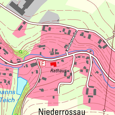 Staatsbetrieb Geobasisinformation und Vermessung Sachsen Oberrossau, Rossau (1:10,000 scale) digital map