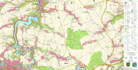 Staatsbetrieb Geobasisinformation und Vermessung Sachsen Oberrossau, Rossau (1:25,000 scale) digital map