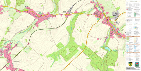 Staatsbetrieb Geobasisinformation und Vermessung Sachsen Oberschöna, Oberschöna (1:10,000 scale) digital map