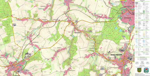 Staatsbetrieb Geobasisinformation und Vermessung Sachsen Oberschöna, Oberschöna (1:25,000 scale) digital map
