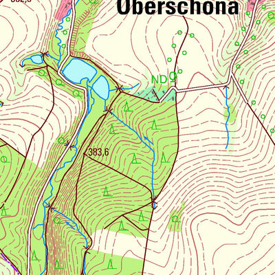 Staatsbetrieb Geobasisinformation und Vermessung Sachsen Oberschöna, Oberschöna (1:25,000 scale) digital map