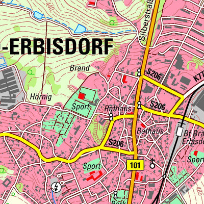 Staatsbetrieb Geobasisinformation und Vermessung Sachsen Oberschöna, Oberschöna (1:25,000 scale) digital map
