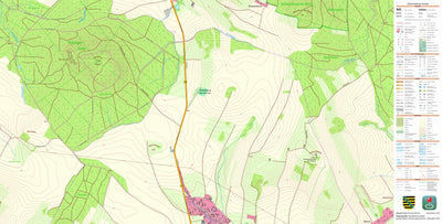 Staatsbetrieb Geobasisinformation und Vermessung Sachsen Oberseifersdorf, Mittelherwigsdorf (1:10,000 scale) digital map