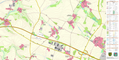 Staatsbetrieb Geobasisinformation und Vermessung Sachsen Oberuhna, Bautzen, Stadt (1:10,000 scale) digital map