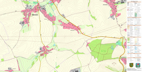 Staatsbetrieb Geobasisinformation und Vermessung Sachsen Oberwiera, Oberwiera (1:10,000 scale) digital map