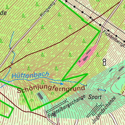 Staatsbetrieb Geobasisinformation und Vermessung Sachsen Oberwiesenthal, Kurort, Oberwiesenthal, Kurort, Stadt 1 (1:10,000 scale) digital map