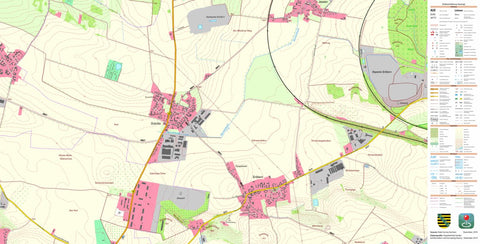 Staatsbetrieb Geobasisinformation und Vermessung Sachsen Ockrilla, Niederau (1:10,000 scale) digital map