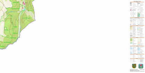 Staatsbetrieb Geobasisinformation und Vermessung Sachsen Oelsen, Bad Gottleuba-Berggießhübel, Stadt (1:10,000 scale) digital map