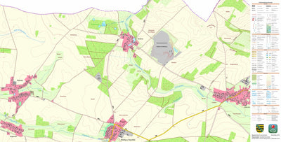 Staatsbetrieb Geobasisinformation und Vermessung Sachsen Oelsnitz, Lampertswalde (1:10,000 scale) digital map