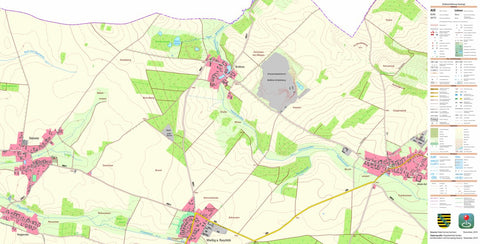 Staatsbetrieb Geobasisinformation und Vermessung Sachsen Oelsnitz, Lampertswalde (1:10,000 scale) digital map