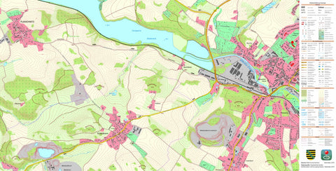 Staatsbetrieb Geobasisinformation und Vermessung Sachsen Oelsnitz/Vogtl., Oelsnitz/Vogtl., Stadt (1:10,000 scale) digital map
