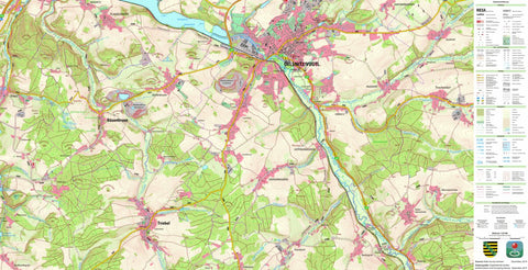 Staatsbetrieb Geobasisinformation und Vermessung Sachsen Oelsnitz/Vogtl., Oelsnitz/Vogtl., Stadt (1:25,000 scale) digital map