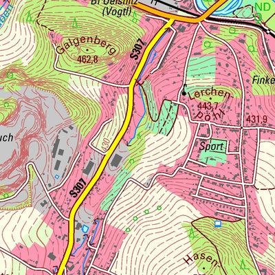 Staatsbetrieb Geobasisinformation und Vermessung Sachsen Oelsnitz/Vogtl., Oelsnitz/Vogtl., Stadt (1:25,000 scale) digital map