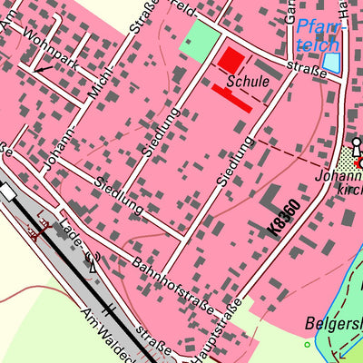 Staatsbetrieb Geobasisinformation und Vermessung Sachsen Oelzschau, Rötha, Stadt (1:10,000 scale) digital map