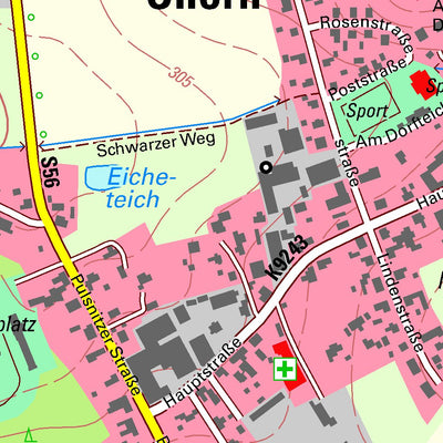 Staatsbetrieb Geobasisinformation und Vermessung Sachsen Ohorn, Ohorn (1:10,000 scale) digital map