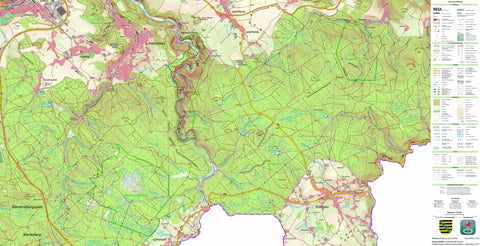 Staatsbetrieb Geobasisinformation und Vermessung Sachsen Olbernhau, Olbernhau, Stadt (1:25,000 scale) digital map