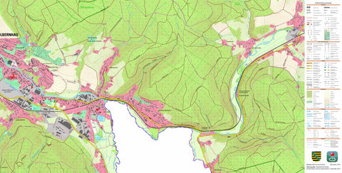 Staatsbetrieb Geobasisinformation und Vermessung Sachsen Olbernhau, Olbernhau, Stadt 2 (1:10,000 scale) digital map