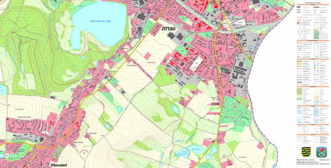 Staatsbetrieb Geobasisinformation und Vermessung Sachsen Olbersdorf, Olbersdorf (1:10,000 scale) digital map