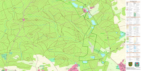 Staatsbetrieb Geobasisinformation und Vermessung Sachsen Olganitz, Cavertitz (1:10,000 scale) digital map