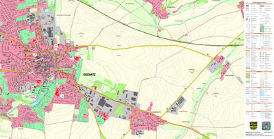 Staatsbetrieb Geobasisinformation und Vermessung Sachsen Oschatz, Oschatz, Stadt (1:10,000 scale) digital map
