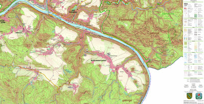 Staatsbetrieb Geobasisinformation und Vermessung Sachsen Ostrau, Bad Schandau, Stadt (1:25,000 scale) digital map