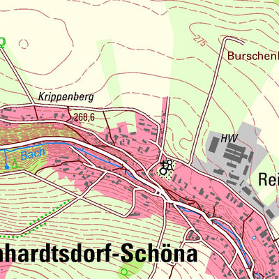 Staatsbetrieb Geobasisinformation und Vermessung Sachsen Ostrau, Bad Schandau, Stadt (1:25,000 scale) digital map
