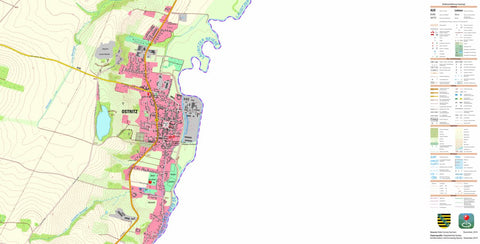 Staatsbetrieb Geobasisinformation und Vermessung Sachsen Ostritz, Ostritz, Stadt 1 (1:10,000 scale) digital map