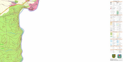 Staatsbetrieb Geobasisinformation und Vermessung Sachsen Ostritz, Ostritz, Stadt 2 (1:10,000 scale) digital map