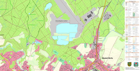 Staatsbetrieb Geobasisinformation und Vermessung Sachsen Ottendorf-Okrilla, Ottendorf-Okrilla (1:10,000 scale) digital map