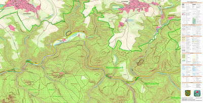 Staatsbetrieb Geobasisinformation und Vermessung Sachsen Ottendorf, Sebnitz, Stadt (1:10,000 scale) digital map