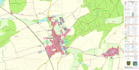 Staatsbetrieb Geobasisinformation und Vermessung Sachsen Otterwisch, Otterwisch (1:10,000 scale) digital map