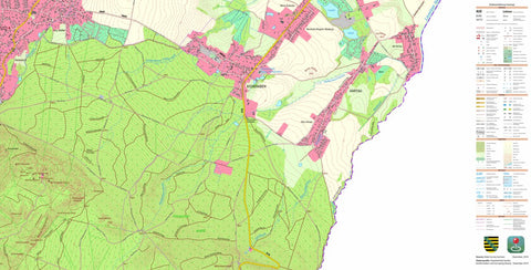 Staatsbetrieb Geobasisinformation und Vermessung Sachsen Oybin, Kurort, Oybin 1 (1:10,000 scale) digital map