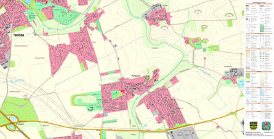 Staatsbetrieb Geobasisinformation und Vermessung Sachsen Panitzsch, Borsdorf (1:10,000 scale) digital map