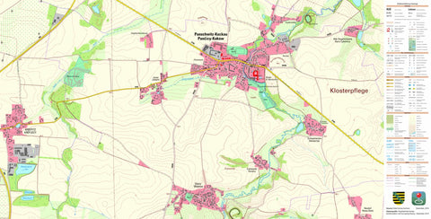 Staatsbetrieb Geobasisinformation und Vermessung Sachsen Panschwitz-Kuckau, Panschwitz-Kuckau (1:10,000 scale) digital map