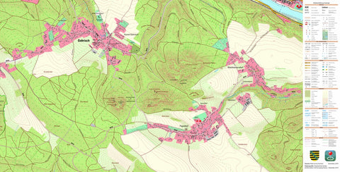 Staatsbetrieb Geobasisinformation und Vermessung Sachsen Papstdorf, Gohrisch (1:10,000 scale) digital map