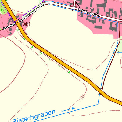 Staatsbetrieb Geobasisinformation und Vermessung Sachsen Paußnitz, Strehla, Stadt (1:10,000 scale) digital map