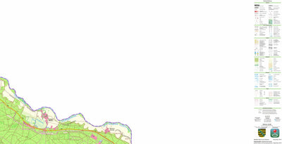 Staatsbetrieb Geobasisinformation und Vermessung Sachsen Pechern, Krauschwitz i.d. O.L. (1:25,000 scale) digital map