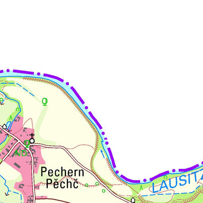 Staatsbetrieb Geobasisinformation und Vermessung Sachsen Pechern, Krauschwitz i.d. O.L. (1:25,000 scale) digital map