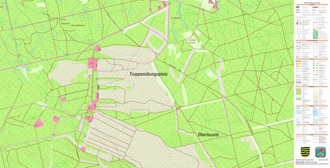 Staatsbetrieb Geobasisinformation und Vermessung Sachsen Pechern, Krauschwitz i.d. O.L. 2 (1:10,000 scale) digital map