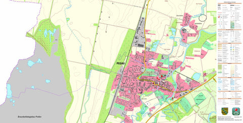 Staatsbetrieb Geobasisinformation und Vermessung Sachsen Pegau, Pegau, Stadt (1:10,000 scale) digital map