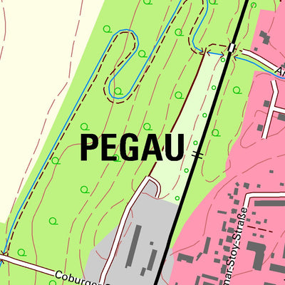 Staatsbetrieb Geobasisinformation und Vermessung Sachsen Pegau, Pegau, Stadt (1:10,000 scale) digital map