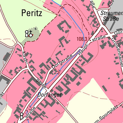 Staatsbetrieb Geobasisinformation und Vermessung Sachsen Peritz, Wülknitz (1:10,000 scale) digital map