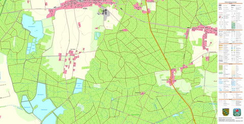 Staatsbetrieb Geobasisinformation und Vermessung Sachsen Petershain, Quitzdorf am See (1:10,000 scale) digital map