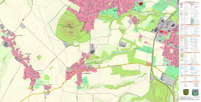 Staatsbetrieb Geobasisinformation und Vermessung Sachsen Pfaffendorf, Markersdorf (1:10,000 scale) digital map